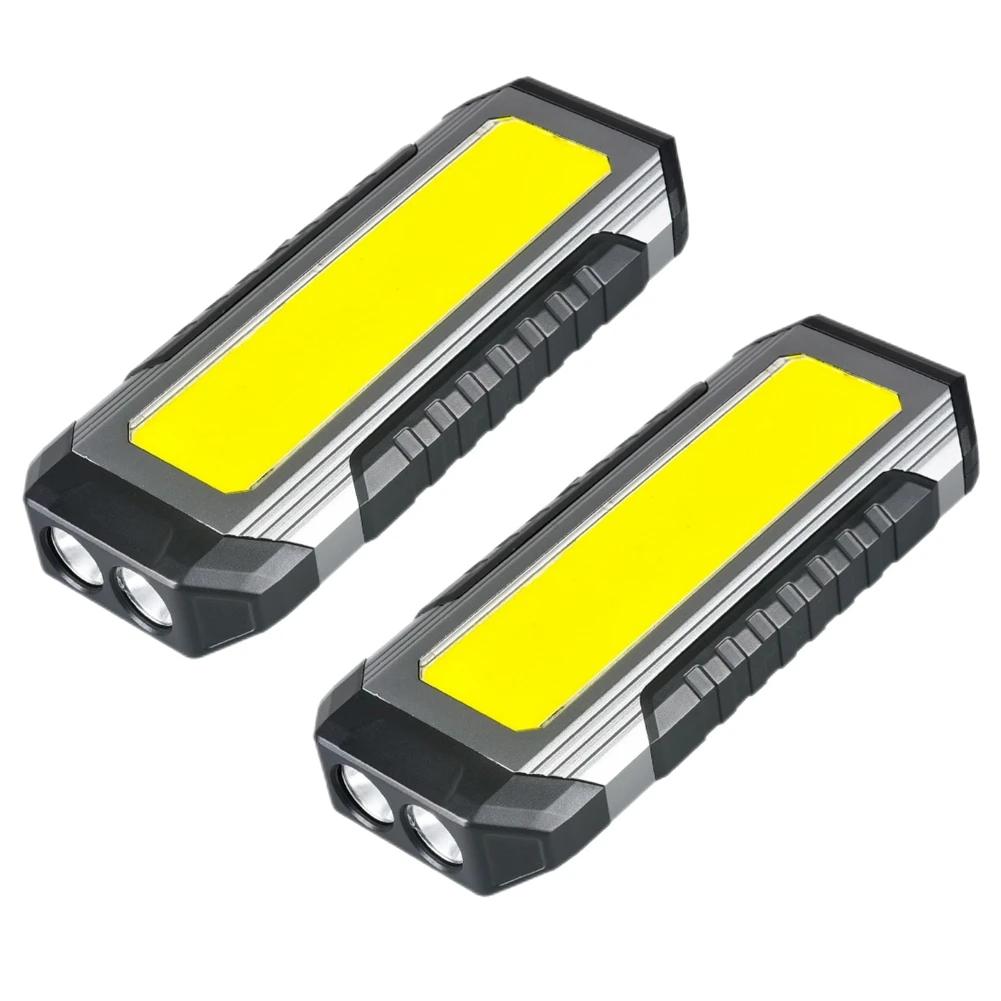 Super Bright LED Working Repair Light Mini Handheld Lamp Portable COB Outdoor Camping Emergency Flashlight 7 Modes Lighting