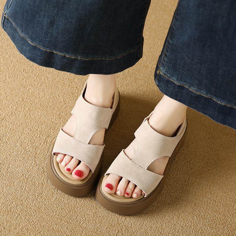 Platform Sandals Women's New Summer Two Wear Great Look Beautiful Not Tired Feet with Skirt Shoes