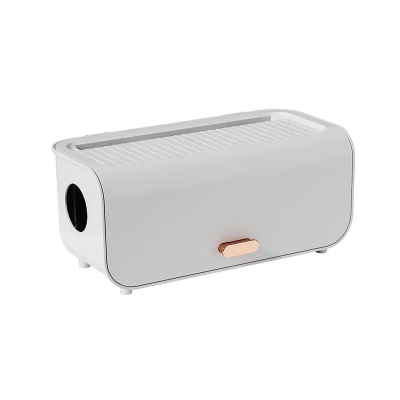 Wire Storage Box, Power Cord Storage Box, Dustproof and Waterproof Charger Socket, Cable Winding Storage Box