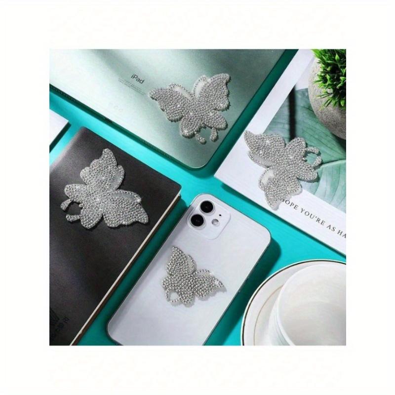 1 Stück Glänzende Schmetterling Autoaufkleber Sets - Kristall Strass Vinyl Aufkleber Für Frauen Und Mädchen, Glitzernde Auto Exterieur Accessoires