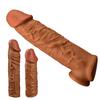 Silicone  Lifelike  Condom Thick Cock Belly Enhancer Enlargement Penis  Extender Growth Sleeve