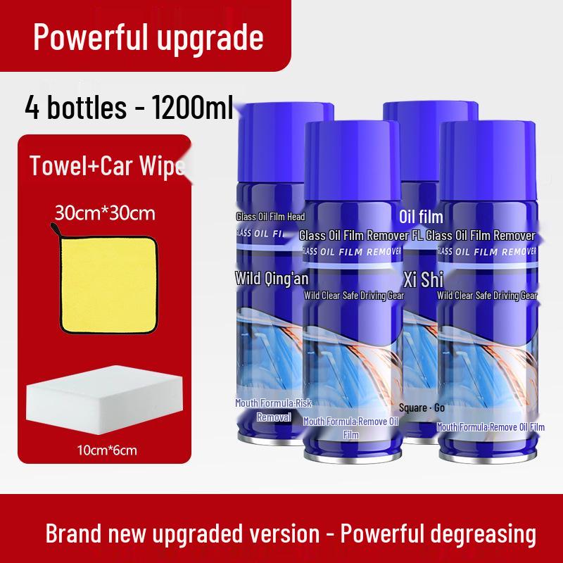 Upgraded Car Windshield Oil Film Remover - Powerful, Large-Capacity Decontaminant