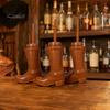 Gobelets Cowboy à Bottes avec Couvercles et Pailles, Plastique 11oz Rétro Forme Amusante pour Boire, Gobelet pour Anniversaire Thème Country, Rodéo Western et Musique