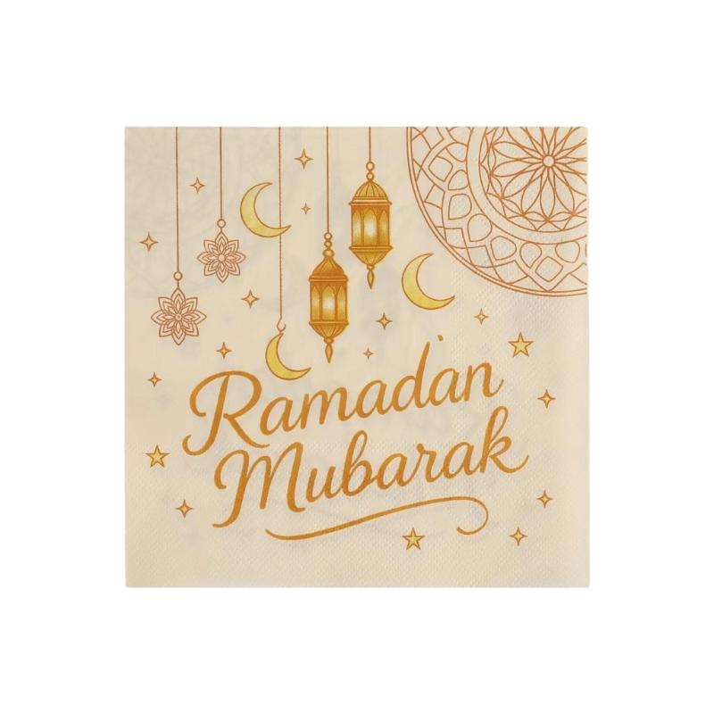 

Pack of 20 Premium Disposable Napkins Feature Gold Foil Embellishment Ideal for Holiday Celebration Party Supplies 1