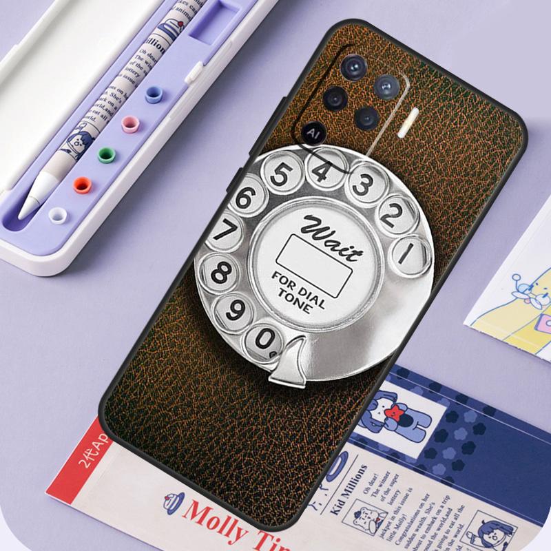 

Retro Blue Payphone Vintage For Oppo A60 A80 A40 A94 A74 A54 A15 A18 A38 A58 A78 A98 A16 A76 A96 A57 A17 A77 A5 Pro Case OPPO A54 5G