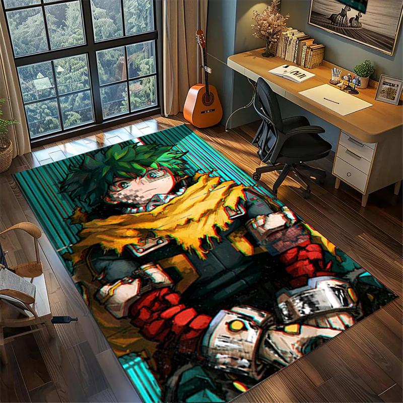 My Hero Academia Soft Area Rug Non Slip Washable Large Carpet Gamer Room Bedroom Decor