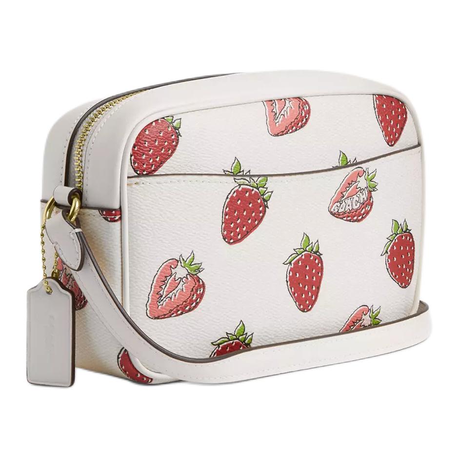 Coach Jamie 19 Logo Leather Camera Bag Women Shoulder Bag White CBA80-IMCAH