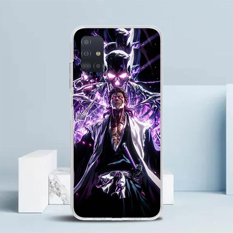 Aizen Sousuke Bleach Soft Cover for Samsung Galaxy A12 A22 A32 A52 A72 A02S Phone Case Note 20 Ultra 10 S10 Plus A51 A71 A50S A2