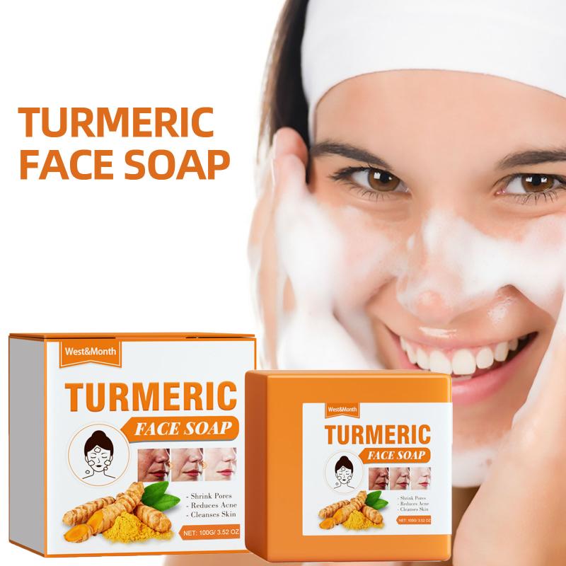 1/2/4 Pcs Turmeric Kojic Acid Handmade Soap Scrub For Exfoliation, Moisturizing, Deep Cleansing, Spot Removal, Acne Removal