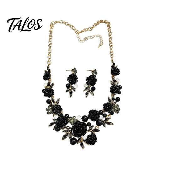 Necklace And Earrings Set 1 Camellia Choker Earrings, Faux Pearl Rhinestone Luxury Jewelry Elegant Flower for Women Daily Wear Party Date High-quality