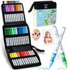 Marcadores de Tinta Acrílica Opaca Ohuhu 48 Tinta Direta para Plástico Série Ulu, Tipo, Cores, Conjunto para Iniciantes, Tipo, Canetas à Base de Água,
