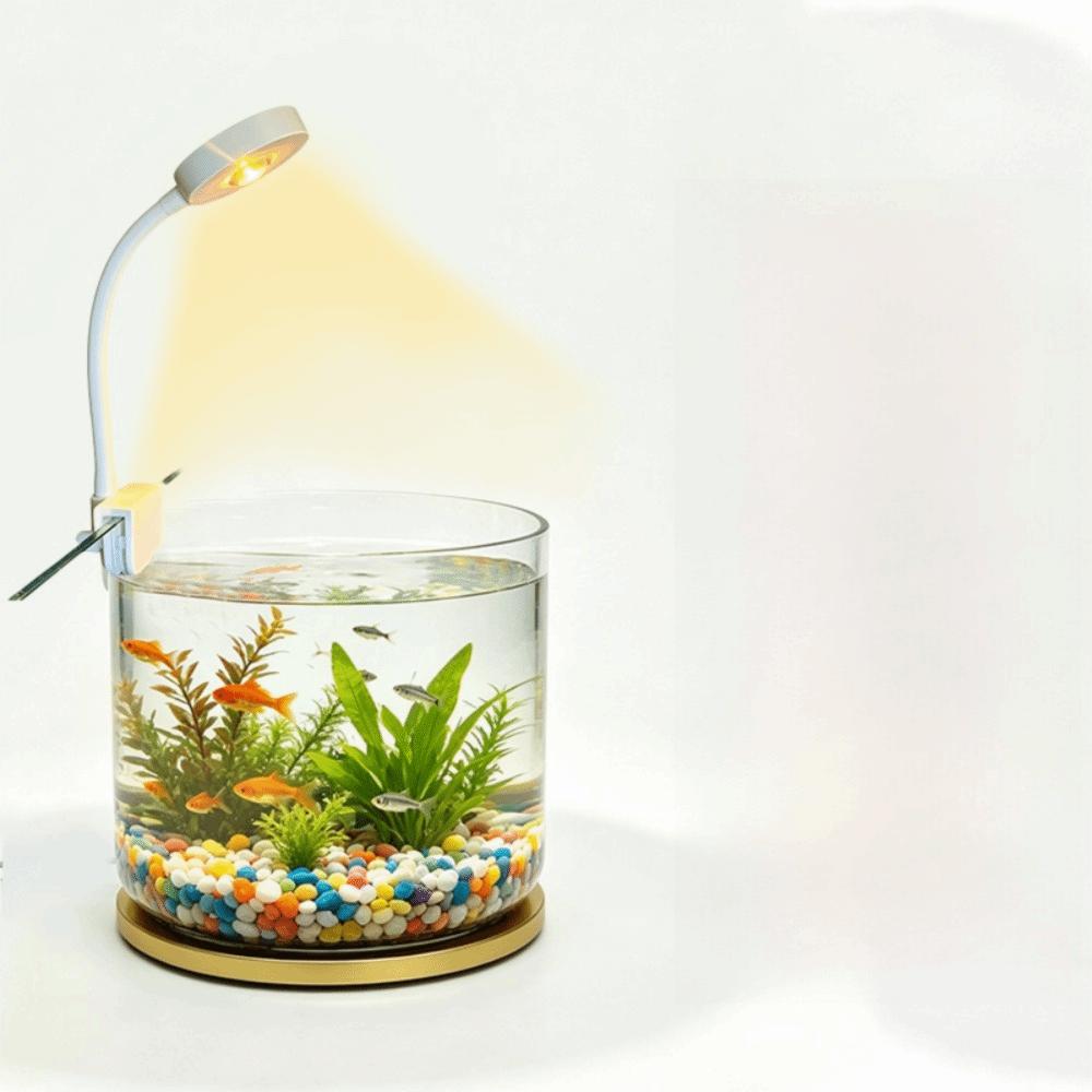 Infinitely Variable Dimming Aquarium Light 3-color Fish Tank Lamp LED Fish Tank Light  Nano Tank