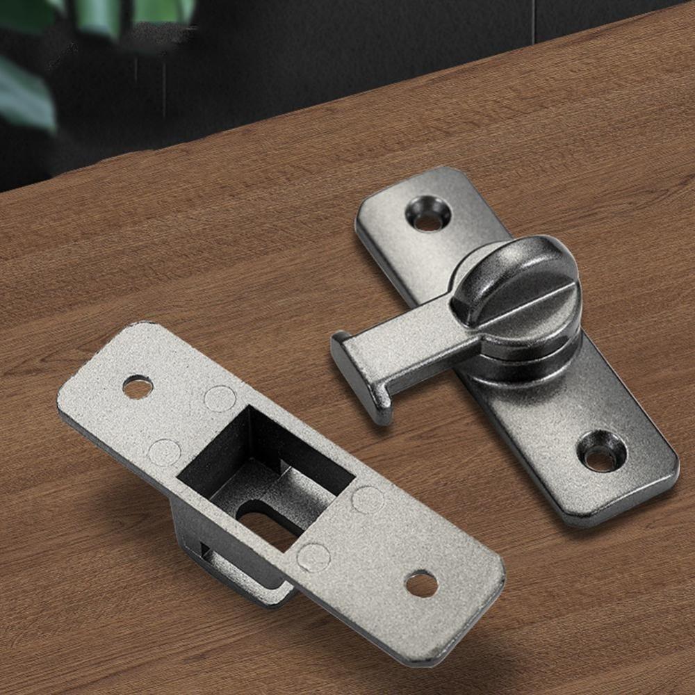 Aluminum Alloy Anti-theft Door Buckles Hardware Durable Door Latch Anti-theft 90 Degree Door Lock Buckle Cabinet
