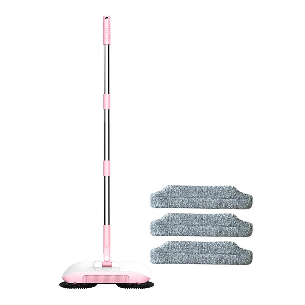 

2 in 1 Hand Push Sweeper Wet Dry Dual Use Sweeping Mopping Machine Remove Dust Multifunctonal for All Types of Floors