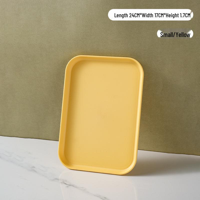 Rectangular Plastic Tea and Snack Tray for Home, Hotel, or Restaurant Use