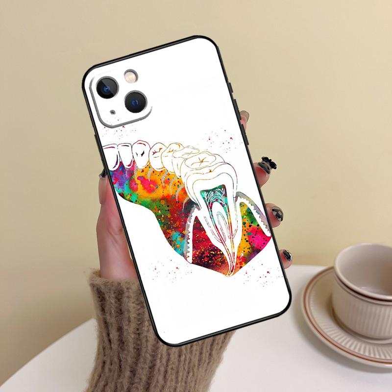 The Dentist Tooth Phone Case For iPhone 15 Pro Max 11 12 13 14 16 17 Pro Max mini Plus 16e 17 Air Cover Funda