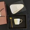 Luxury Triangle Coffee Cup & Saucer Set with Spoon - Ideal Gift with Custom Logo