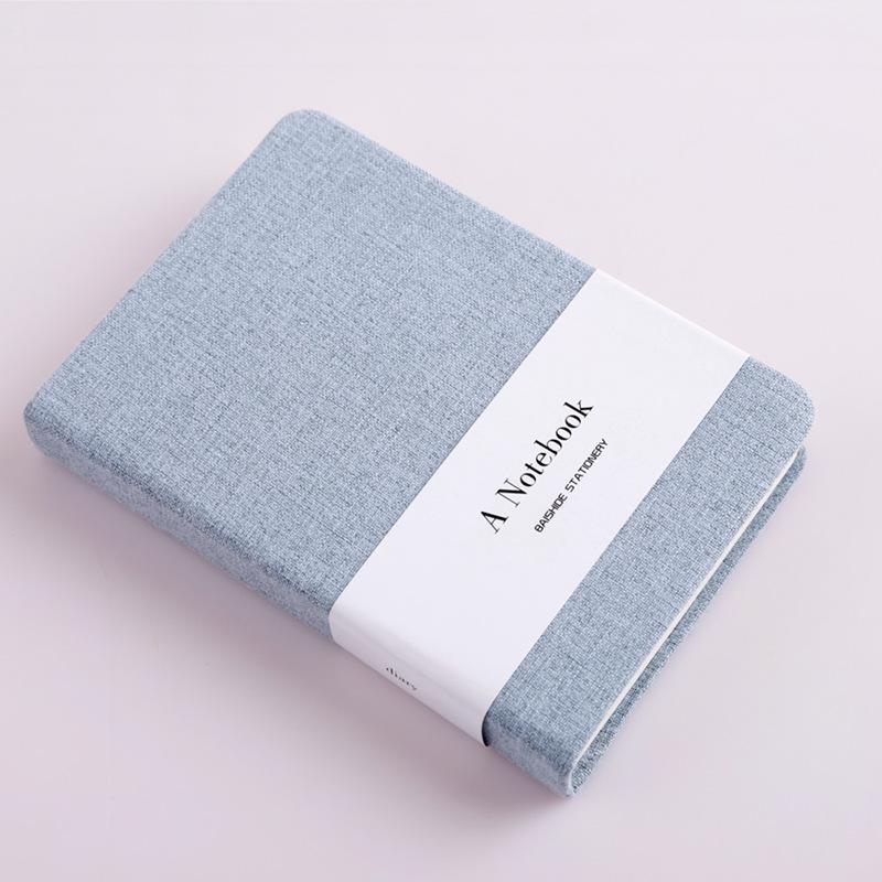 Custom A5 Fabric Printed Notebook 128 Sheets Sewing Bound Lined Blank Journal  ODM  Corporate Gift Eco Stationery