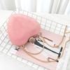 Bag women's new fashion plush heart-shaped chain small bag personalized versatile shoulder messenger bag