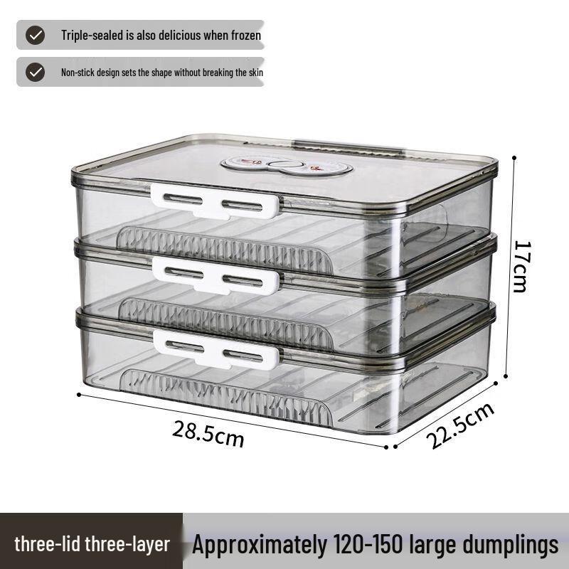Food-Grade Freezer Dumpling & Wonton Storage Container