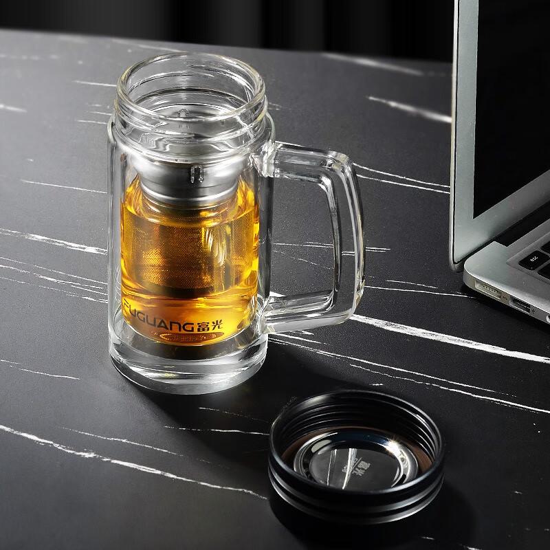 Fuguang Double-Layer Borosilicate Glass Tea Cup