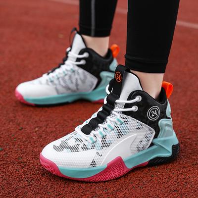 Children's Basketball Shoes Boys High Top Breathable Anti-slip Wear Cushioned Shock Student Training Actual Combat Sports Shoes