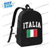 Italien Flagge Rucksack Wasserdicht Leicht Laptop Rucksack Umhängetasche Lässiger Tagesrucksack Für Frauen Männer