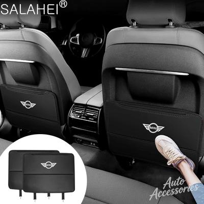 Car Seat Back Anti Kick Pad Prevent Dirt Protection Leather Cover For BMW MINI Cooper One Jcw F54 F55 Clubman Countryman R57 R58