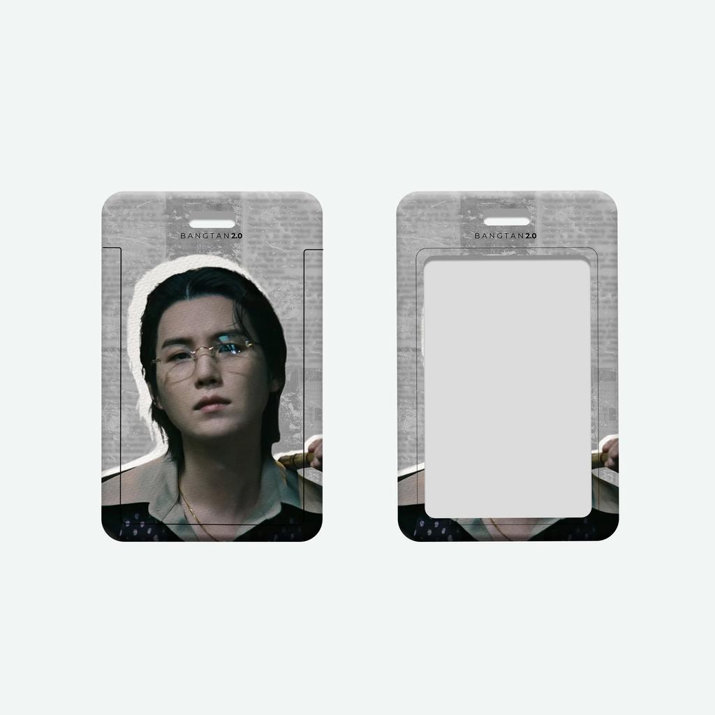 8pcs BTS Photocard Holder, Kpop Movie Style ID Badge & Card Case with Member Portrait, ARMY Fans Collectible Card Cover
