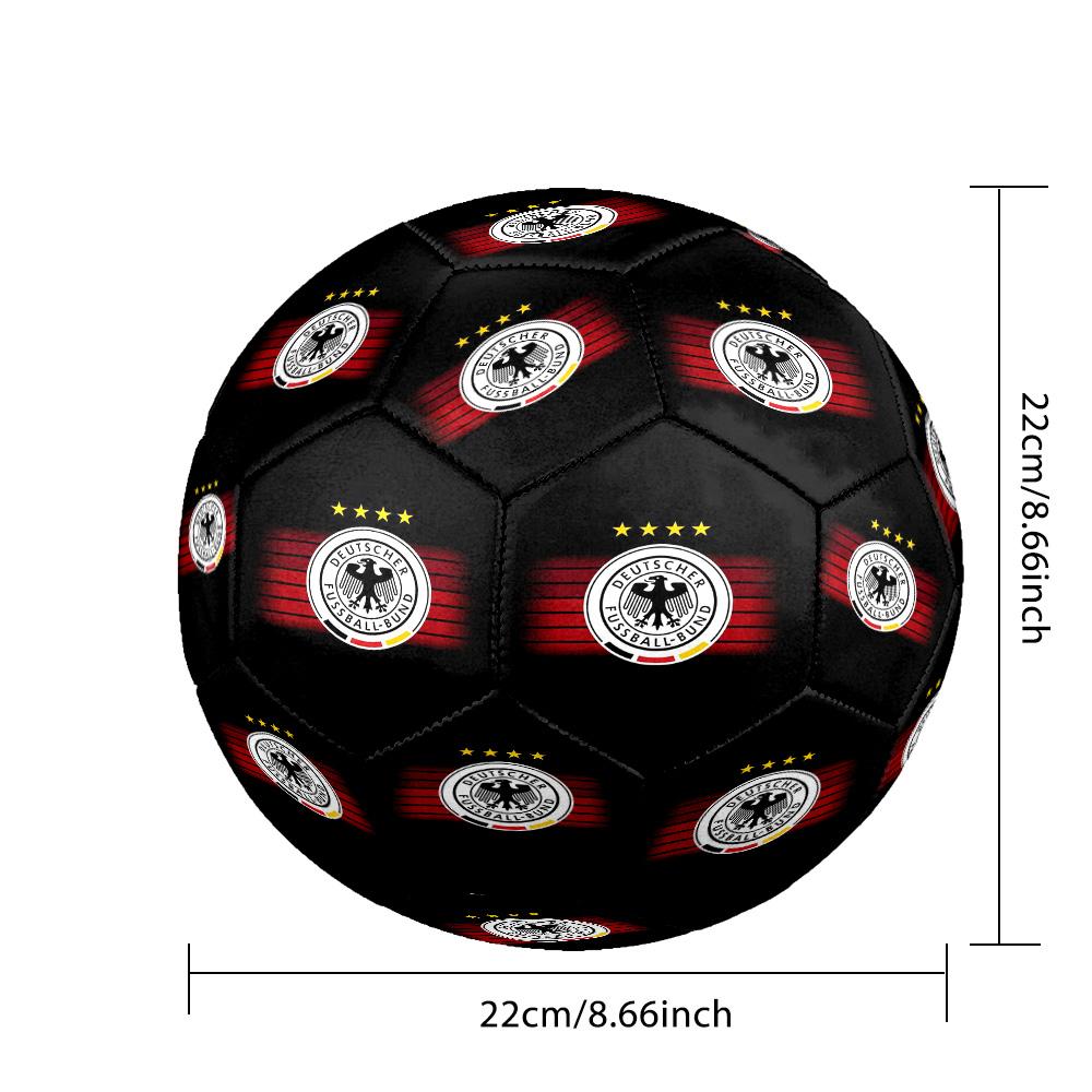 German Football Emblem Printed Size 5 Soccer Balls, High-Quality, Anti-Slip, Protective Football, A Unique Gift , Birthdays, Christmas Gifts
