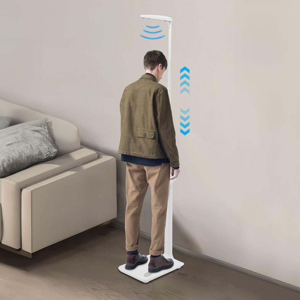 Ultrasonic Height Body Fat ABS Analyzer,100-240V White Physician Medical Body Weight Scale Floor Standing for Homes,Gyms