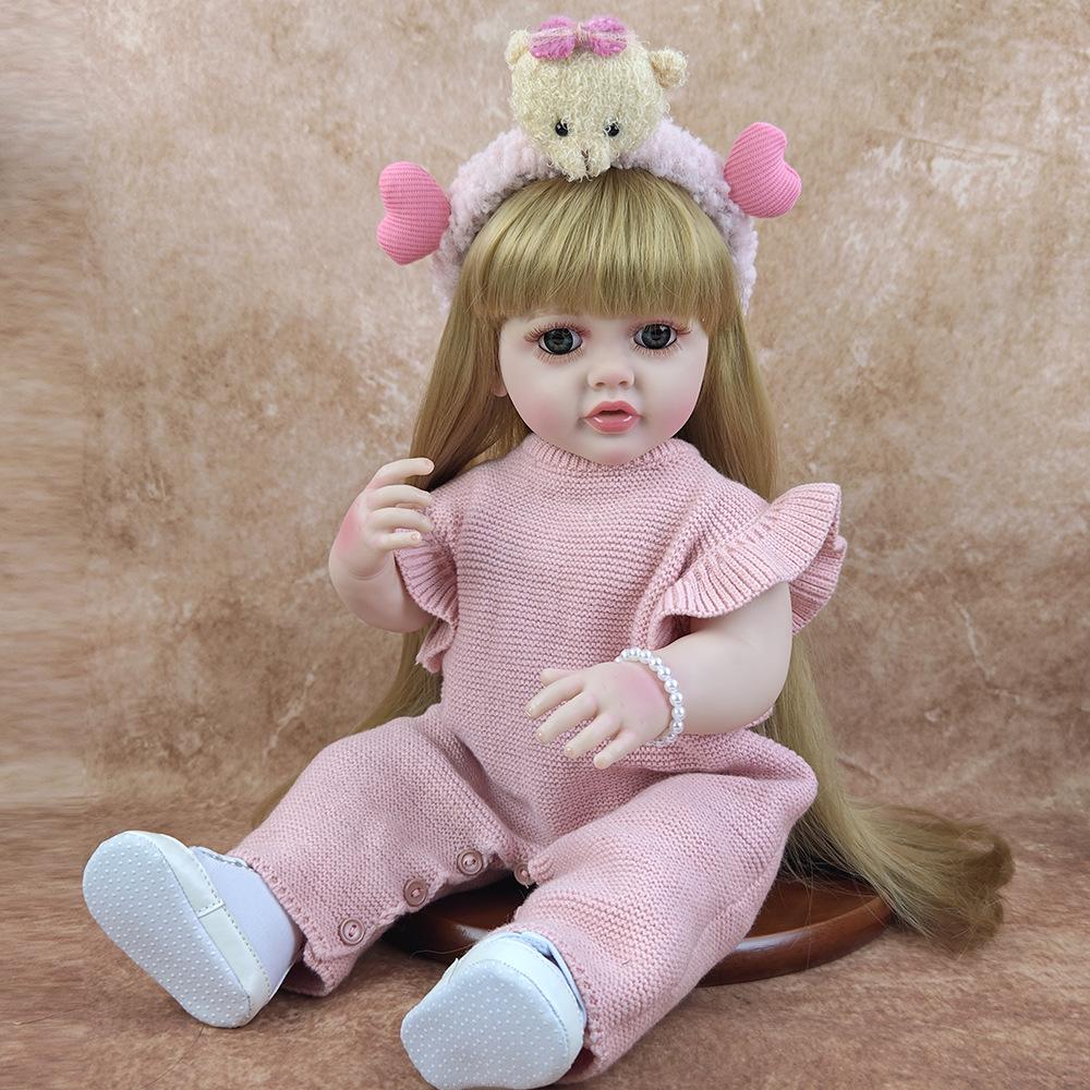 55cm Realistic Reborn Doll - Long Hair DIY Dress-up Princess Surprise Gift