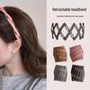 2025 New Retractable Folding Headband with Teeth - Non-Slip, Ideal for Washing Face, Travel, Frizzy Hair Control, Women's Hair Clip