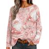 Womens  Fall Sweaters Long Sleeve Print Tops Pullover Sweaters Loose Dressy Casual Basic Clothes