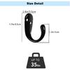 Kruodop 4 Pack Wall Hooks Wall Mounted Coat Hooks for Hanging Heavy Duty, Black Towel Hooks, Metal Single Coat Hanger with Screws Cup Retro for