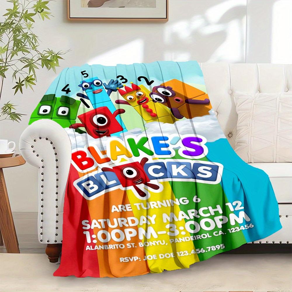 

1pc Flannel Throw Blanket, Birthday Party,Invitations,Kids ActivitiesPattern Printed Blanket, Warm Cozy Soft Blanket For Couch Bed Sofa Car 100x150cm
