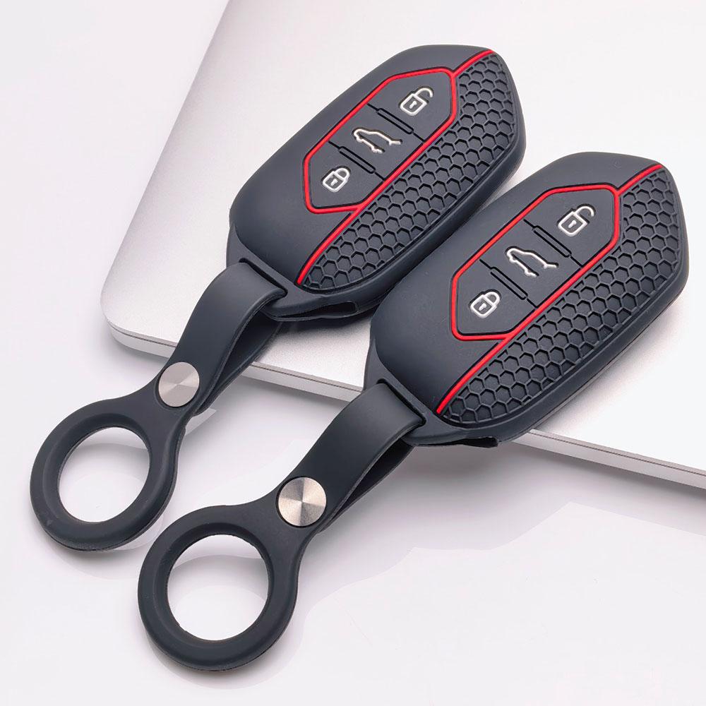 Key Fob Cover for Kia Sportage Ceed Sorento Rio Niro Seltos K5 K3 with Keychain Anti-Scratch Guard Shockproof Protection Soft Grip Texture