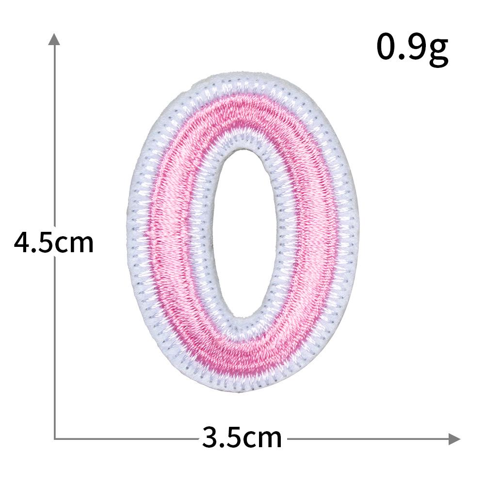 Exquisite Pink Embroidered Alphabet Patch for Jackets & DIY Decor