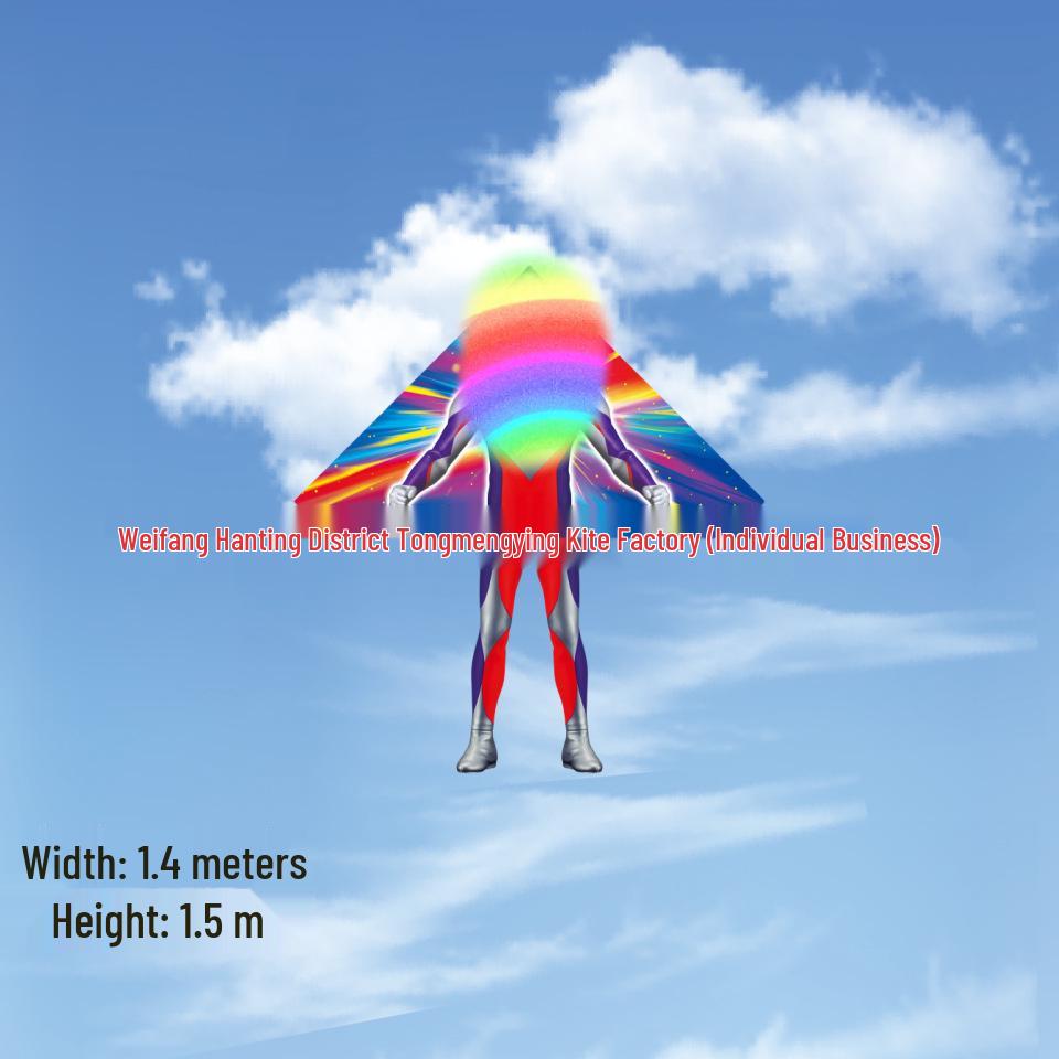 Weifang Cartoon Triangle Kite - Hero Mecha Ultraman Single Kite (No Line)