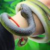 120cm Halloween Decoration Garden Props Prank Rubber Snakes Realistic Rubber Snakes Black Mamba Snake Simulation Toy Drama Props