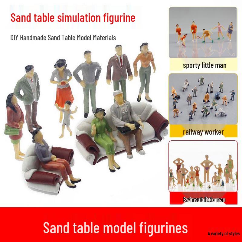 Colored Miniature Figures for Architectural Sand Table Models and Railway Workers