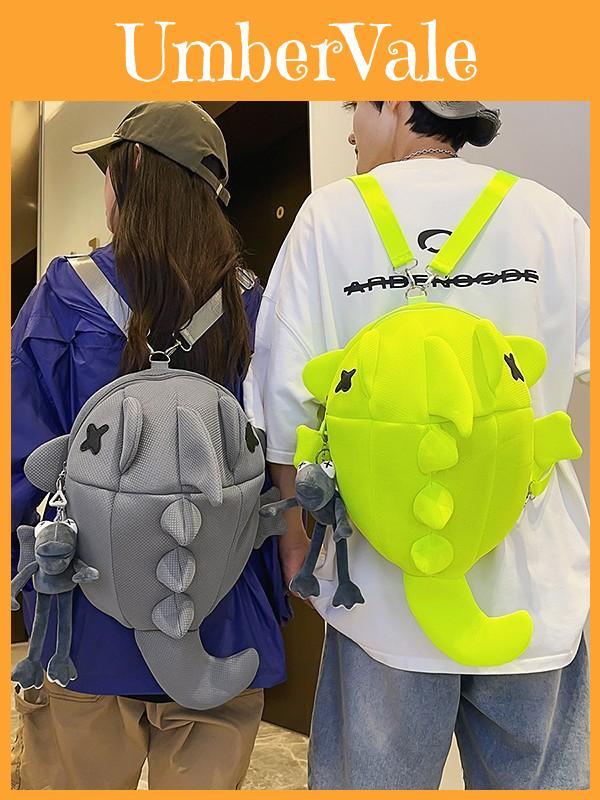 Zaino a Forma di Squalo per Adolescenti e Adulti in Nylon Impermeabile con Fantasia Animale per Uso Quotidiano
