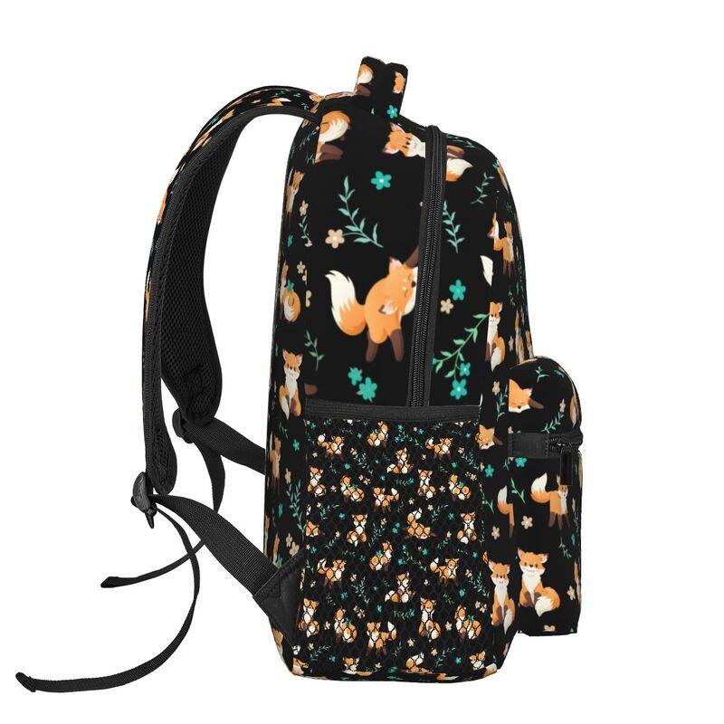 Cute Foxes Pattern Kawaii Backpack Unisex Travel Bag Lightweight Casual Daypack Students School Bookbags Laptop Backpack