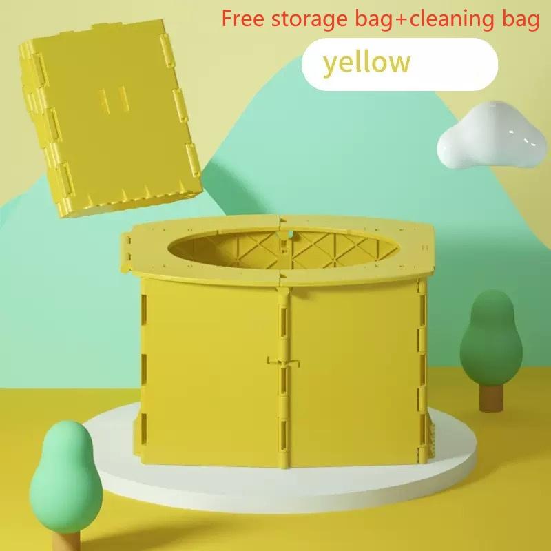 

Портативное сиденье для унитаза для маленьких мальчиков, горшок для маленьких девочек, унитаз, складной горшок для приучения к горшку, уличные дорожные горшки, детское сиденье, детский горшок жёлтый