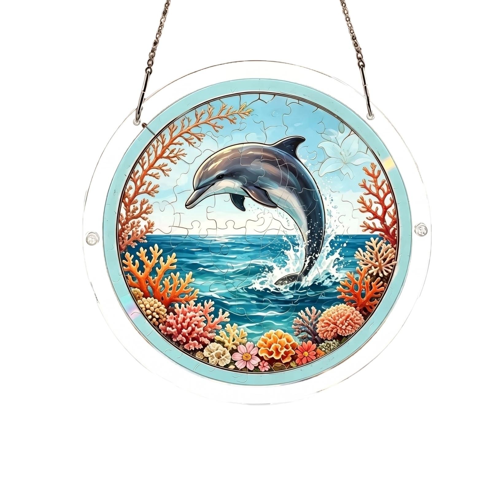 

Acrylic Sunshine Catcher Puzzle Hanging Decoration, Wall Art, Home Furnishing, Window Hanging Decoration One Size