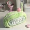 Vibrant Zipper Pencil Case Plush Large Capacity Stationery Bag Creative Pouch Storage Box Cute Makeup Gift for Friends Zippered Holder
