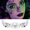Water Transfer Printing Halloween Face Bloodstain Tattoo Sticker  for Adults