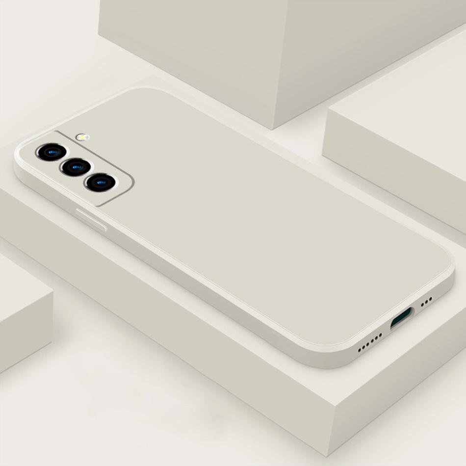 Suitable for Samsung Galaxy S25ultra Mobile Phone Case S24Plus Liquid Silicone S22 Straight Edge S23 Protective Case