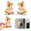 3D Soft Toy Shiba Inu Dog Belly Sticker Stress Relief Bump Proof Home Protector Self-Adhesive Squeezable Cute Dog