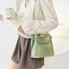 Single Shoulder PU Leather Handbag Handbag Chain Crossbody Bag Portable Women Bucket Bag  Daily